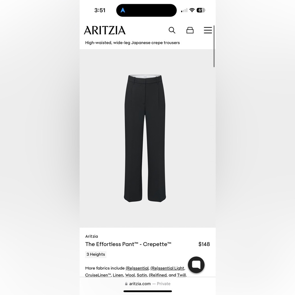 Aritzia Effortless Pants